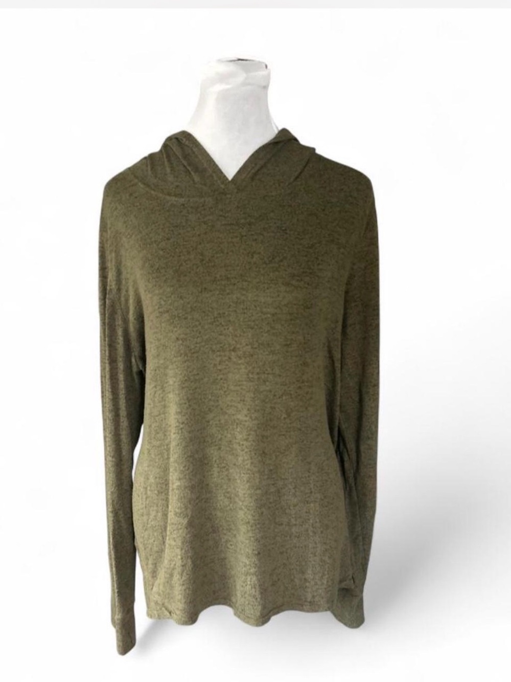 Cuddl Duds Olive Hooded Knit Top